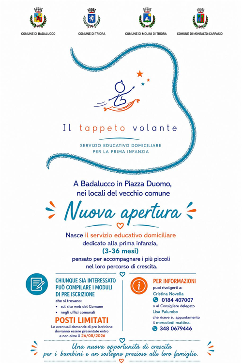 Il Tappeto Volante - servizio educativo domiciliare per bambini di età compresa tra i 3 e 36 mesi